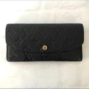 Louis Vuitton Emilie Wallet Black Empriente